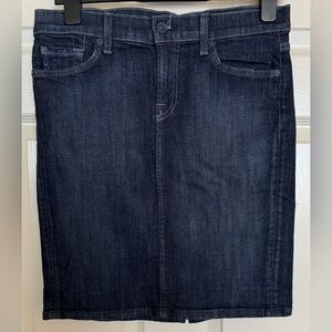 7 For All Mankind Straight Denim Skirt Size 29